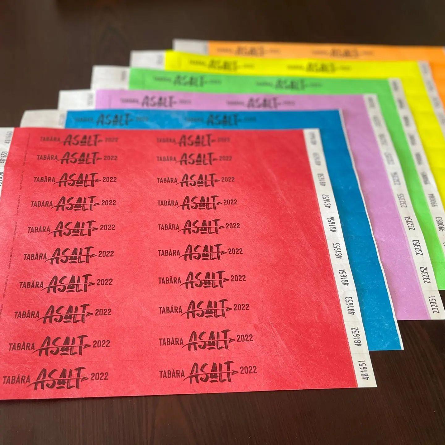 bratari de acces personalizate tip tyvek cele mai bune bratari de acces de diferite culori